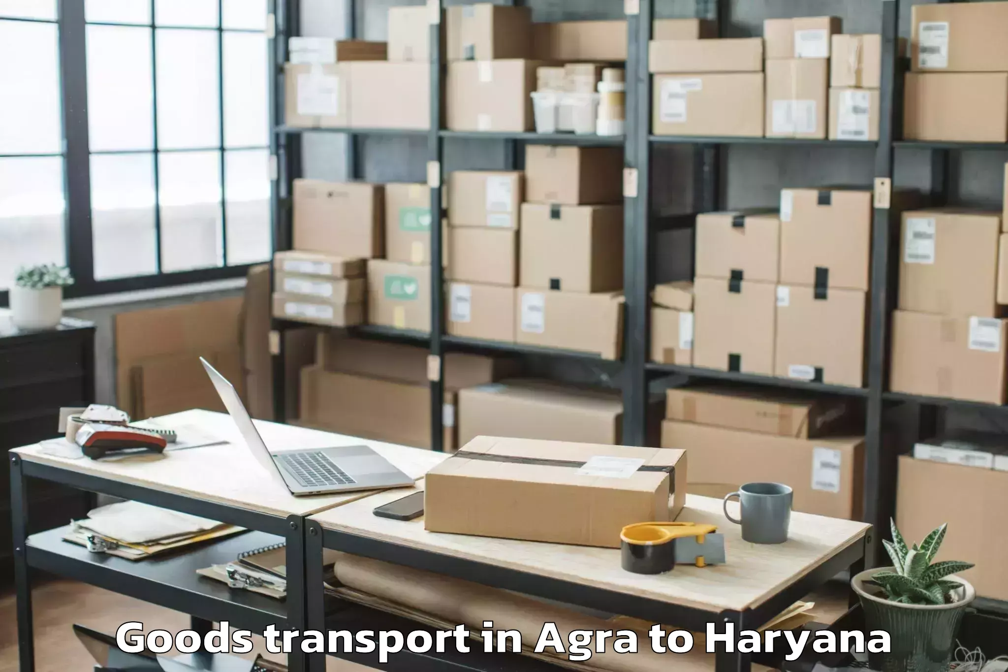 Easy Agra to Dt Mega Mall Goods Transport Booking